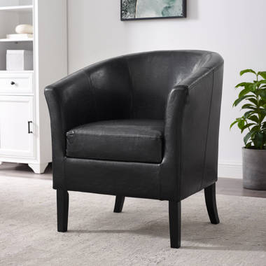 Vegan leather club online chair